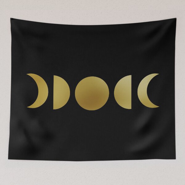 Item preview, Gold Phases of the Moon designed and sold by Julie Erin Designs.