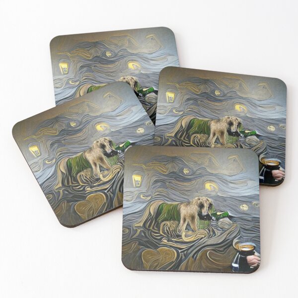 Item preview, Irish Wolfhound and Guinness Print designed and sold by Urban-Celt.
