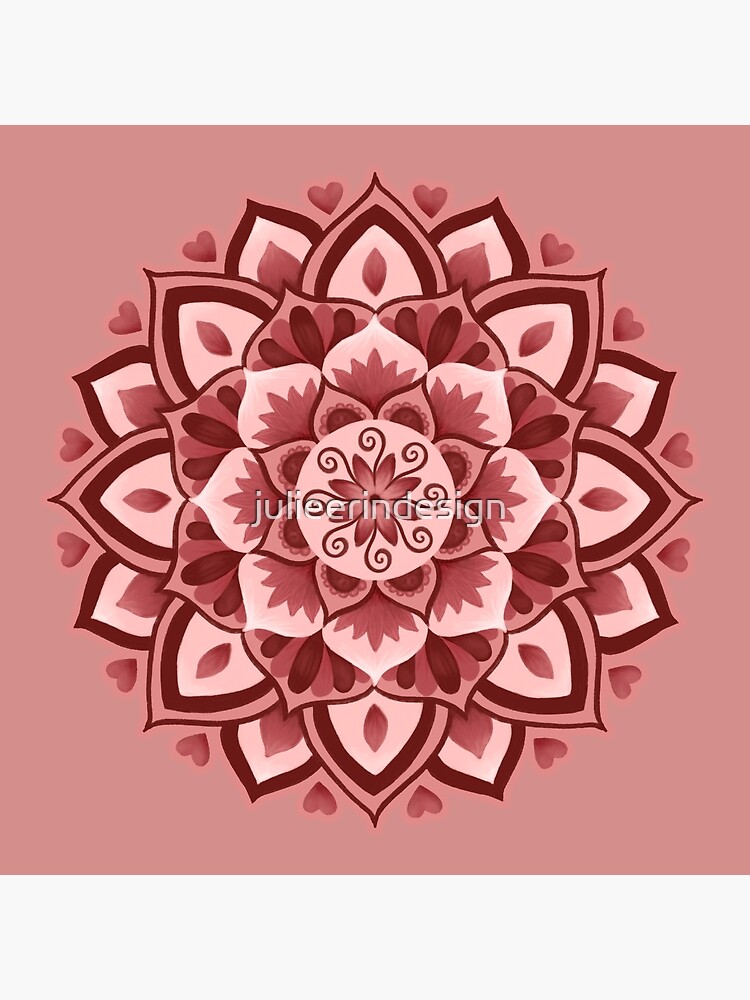 Thumbnail 3 of 3, Art Print, Pink Mandala Flower designed and sold by julieerindesign.
