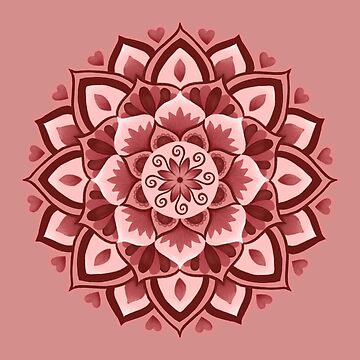 Artwork thumbnail, Pink Mandala Flower by Julie Erin Designs