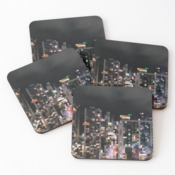 Item preview, Pixelated Night Cityscape designed and sold by fotollissimo.