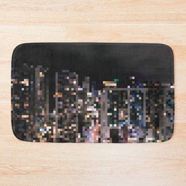 Item preview, Pixelated Night Cityscape designed and sold by fotollissimo.