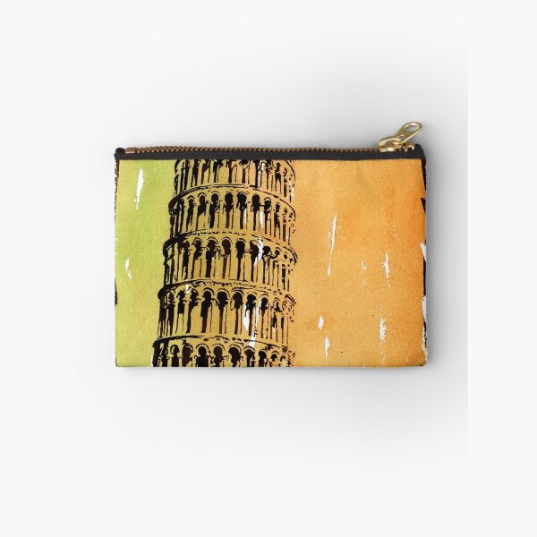 Item preview, Leaning Tower of Pisa, Italy.  Watercolor painting designed and sold by rfoxphoto.