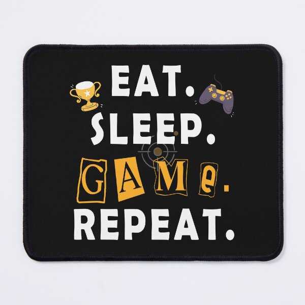 Artikelvorschau, Lustiges Gamer-Zitat, Eat Sleep Game Repeat, Videospiel-Liebhaber-T-Shirt, Computerprogrammierer-Geschenk entworfen und verkauft von abdev.