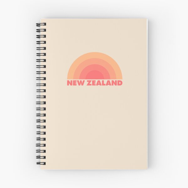 Artikelvorschau, New Zealand, Rainbow Retro Orange entworfen und verkauft von modeoftravel.