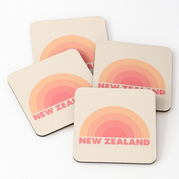 Item preview, New Zealand, Rainbow Retro Orange designed and sold by modeoftravel.