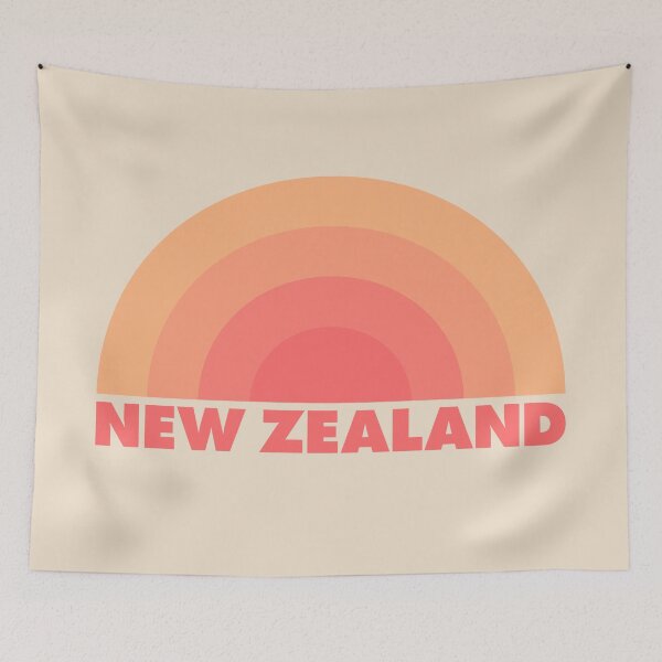 Item preview, New Zealand, Rainbow Retro Orange designed and sold by modeoftravel.