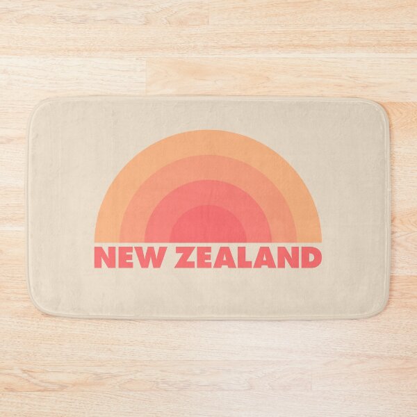 Artikelvorschau, New Zealand, Rainbow Retro Orange entworfen und verkauft von modeoftravel.