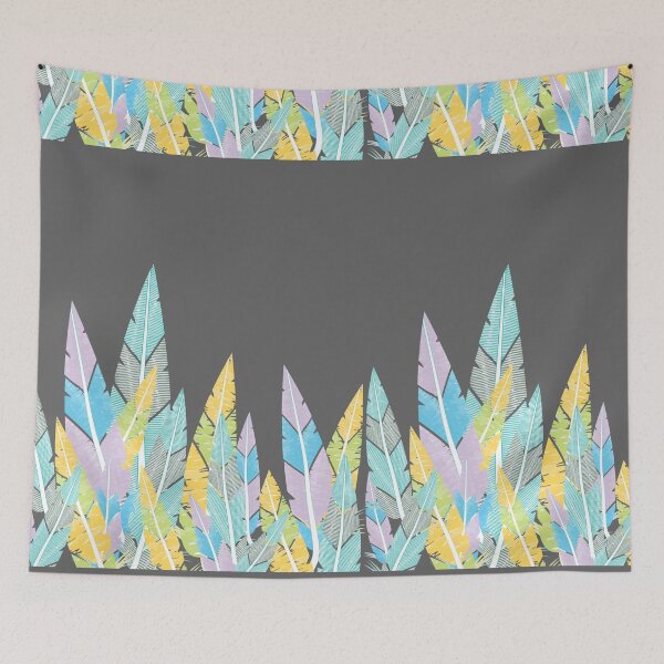 Item preview, boho rainbow feathers designed and sold by artlaila.