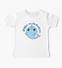 Smash the Patriarchy Feminist Narwhal Baby T-Shirt
