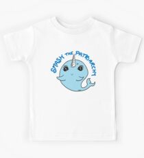 Smash the Patriarchy Feminist Narwhal Kids Tee