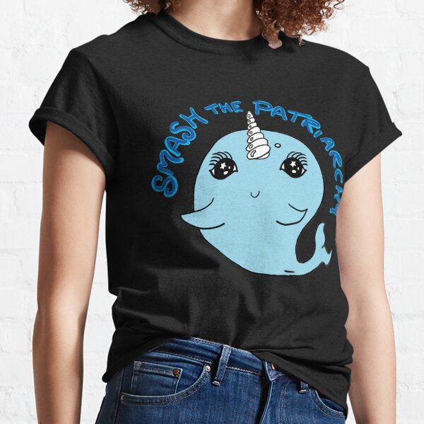 Smash the Patriarchy Feminist Narwhal Classic T-Shirt
