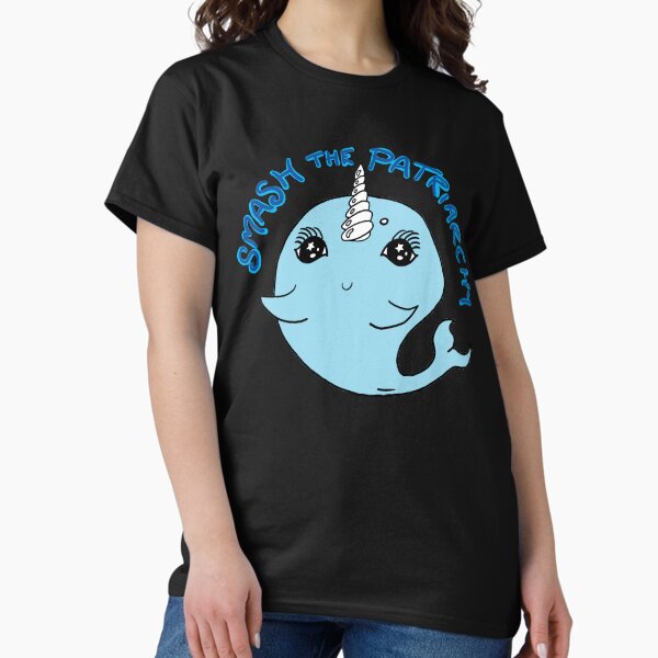 Smash the Patriarchy Feminist Narwhal Classic T-Shirt