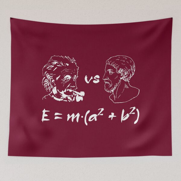 Item preview, Einstein vs Pythagoras designed and sold by AhMath.