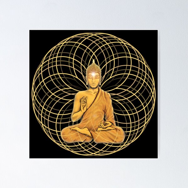 Item preview, Buddha in Golden Globe designed and sold by MandalaSoul.