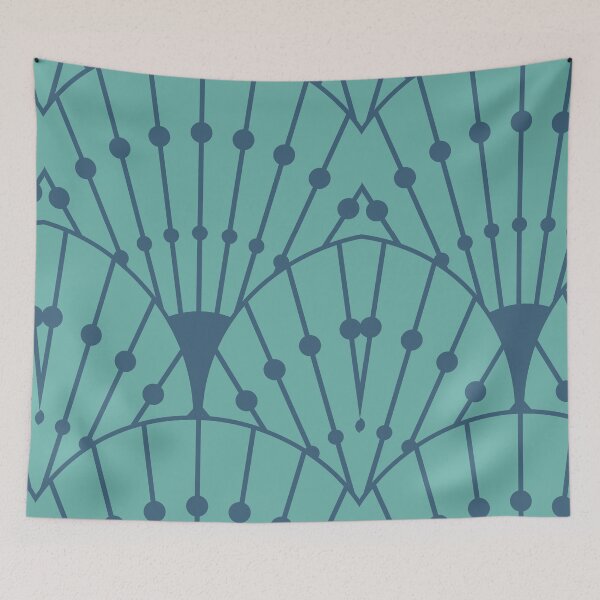 Item preview, Retro bleu pattern designed and sold by sofiazazi.