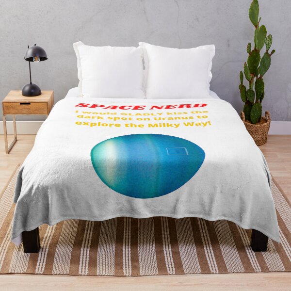 Aperçu de l'œuvre Space Nerd La tache noire sur les lettres d'or rouge d'Uranus créée et vendue par podguy.