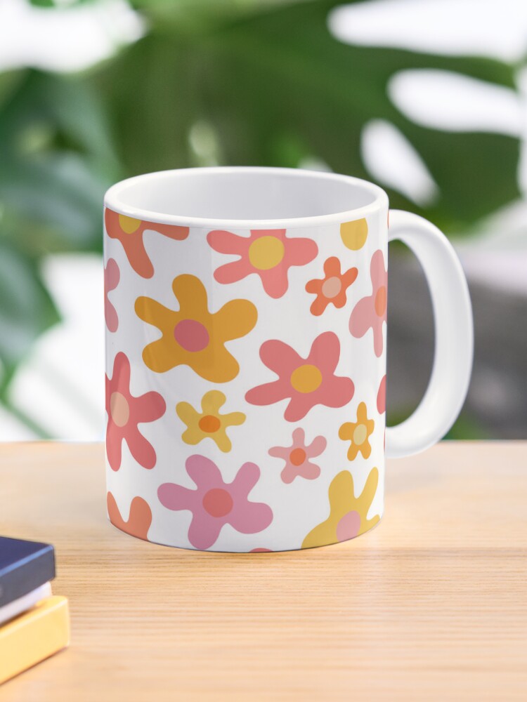 Groovy Flowers Coffee Tumbler