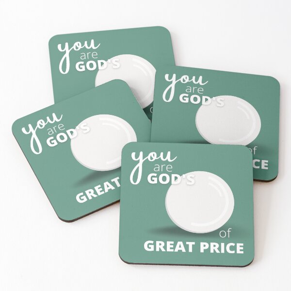 Item preview, You are Gods PEARL of Great Price | Green and White designed and sold by WordsToArt.