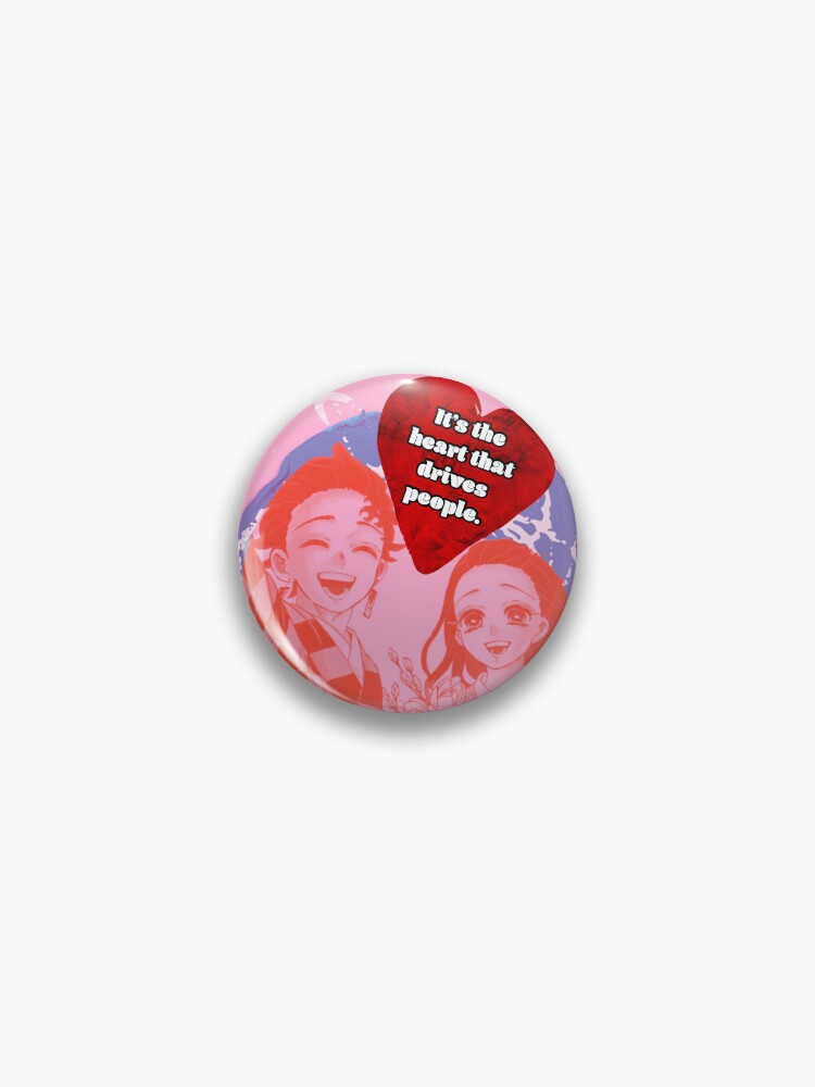 Demon Slayer Valentine Card" Pin for Sale by Normanbates13