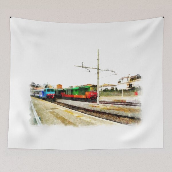 Item preview, Two train station designed and sold by Giuseppe Cocco.