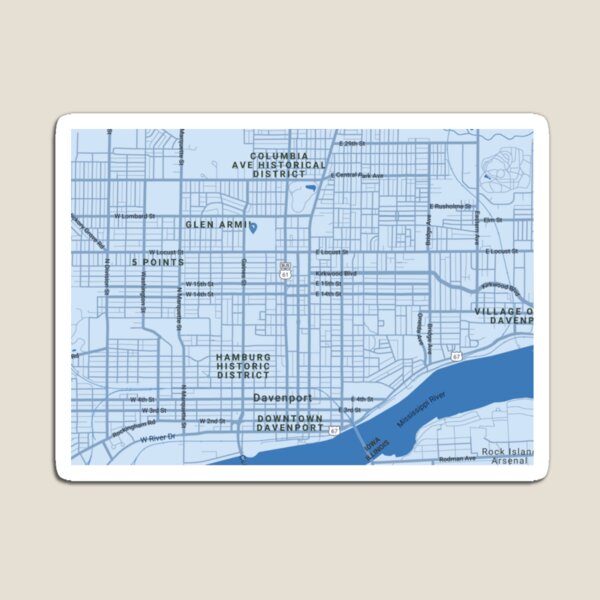 St Ambrose University Map St Ambrose Sticker" Magnet By Khuaracha | Redbubble