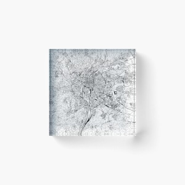 Item preview, Lyon White Map designed and sold by multiplicitymap.