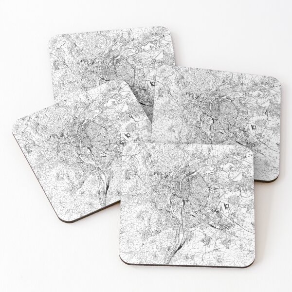 Item preview, Lyon White Map designed and sold by multiplicitymap.