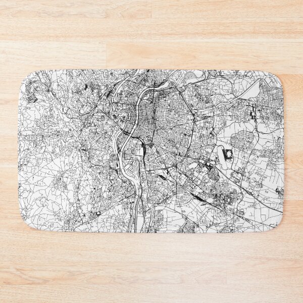 Item preview, Lyon White Map designed and sold by multiplicitymap.