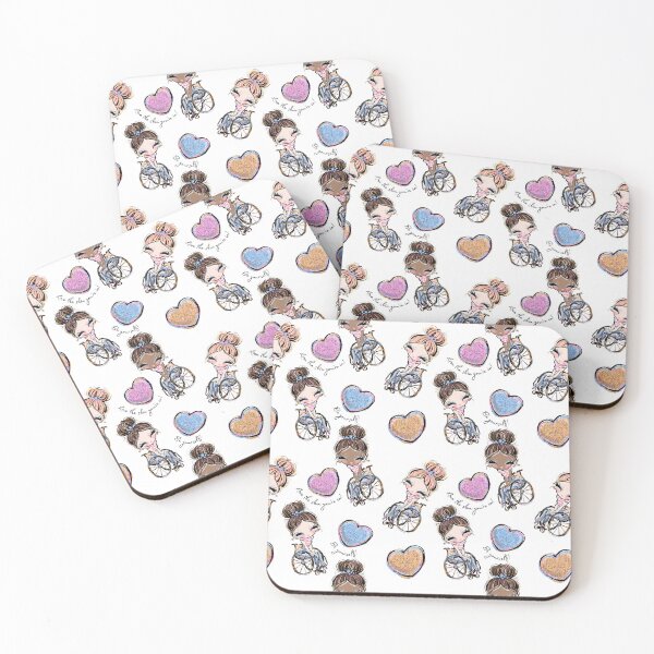 Item preview, Cute Girl in wheelchair pattern designed and sold by MyMintyPrinty.