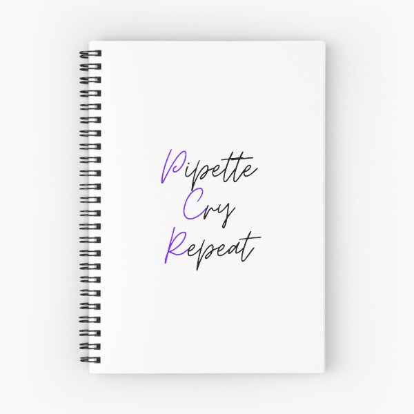 Item preview, PCR: Pipette, Cry, Repeat | Cursive, Purple & Black designed and sold by Sci-Ninja-Blog.