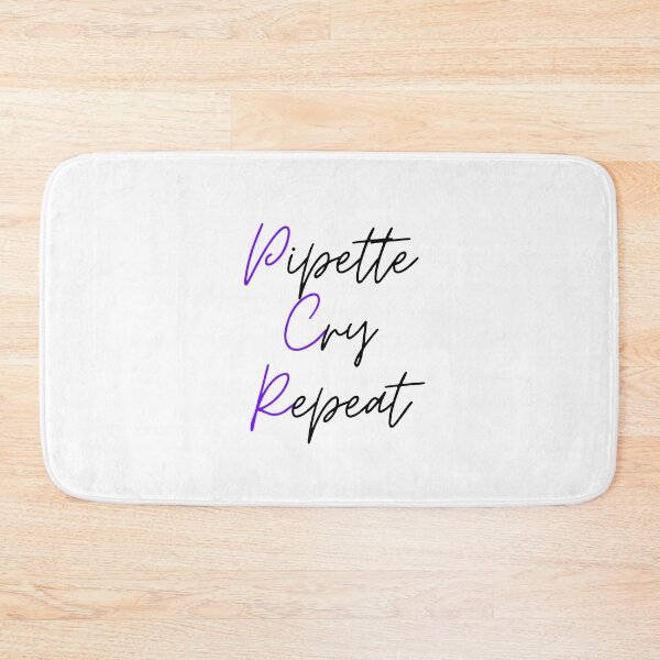Item preview, PCR: Pipette, Cry, Repeat | Cursive, Purple & Black designed and sold by Sci-Ninja-Blog.