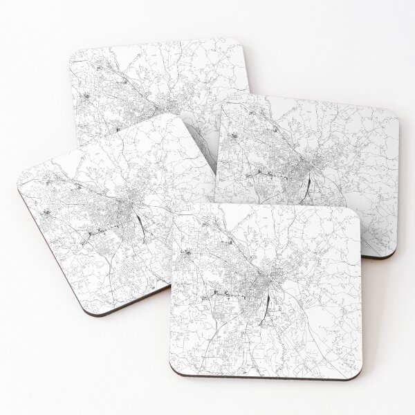 Item preview, Macon White Map designed and sold by multiplicitymap.