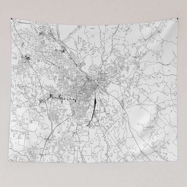 Item preview, Macon White Map designed and sold by multiplicitymap.