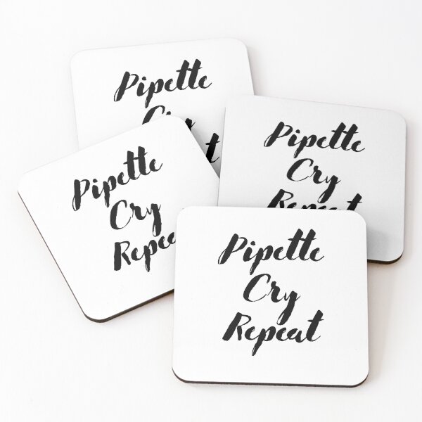 Item preview, PCR: Pipette, Cry, Repeat | Black & White designed and sold by Sci-Ninja-Blog.