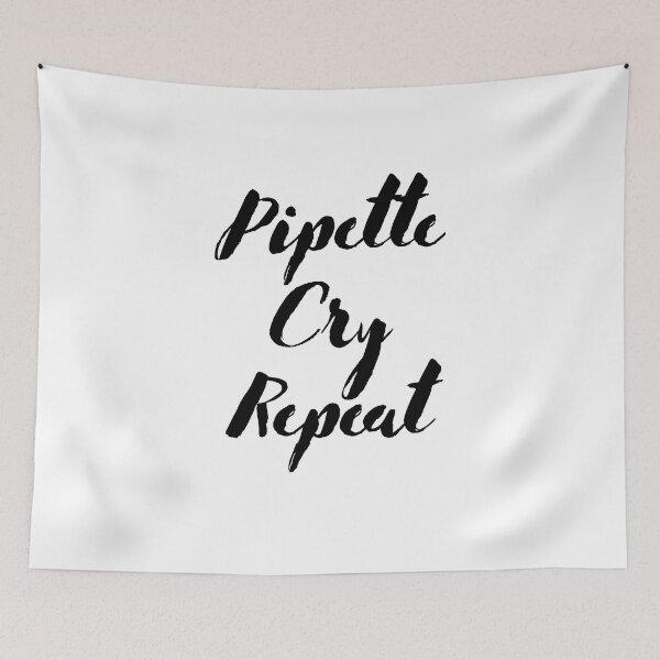 Item preview, PCR: Pipette, Cry, Repeat | Black & White designed and sold by Sci-Ninja-Blog.