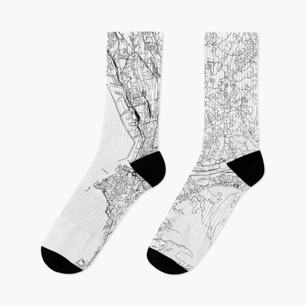Item preview, Marseille White Map designed and sold by multiplicitymap.