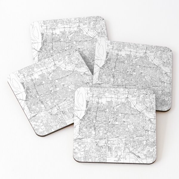 Item preview, Memphis White Map designed and sold by multiplicitymap.