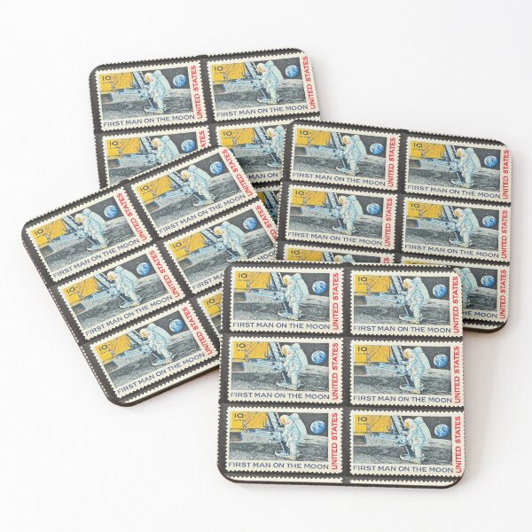 Item preview, Man on the Moon, Space Vintage Postage Stamp designed and sold by Factory57.