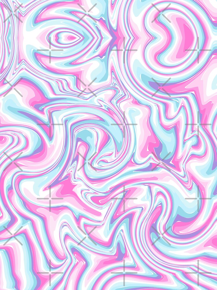 Iridescent ice cream swirl psychedelic surface pattern design.