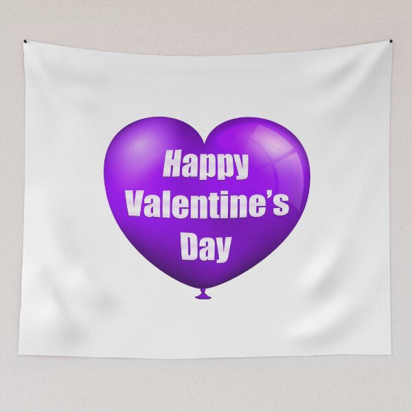Item preview, Happy Valentine’s Day! Purple Balloon Heart designed and sold by PawsitiveMum.