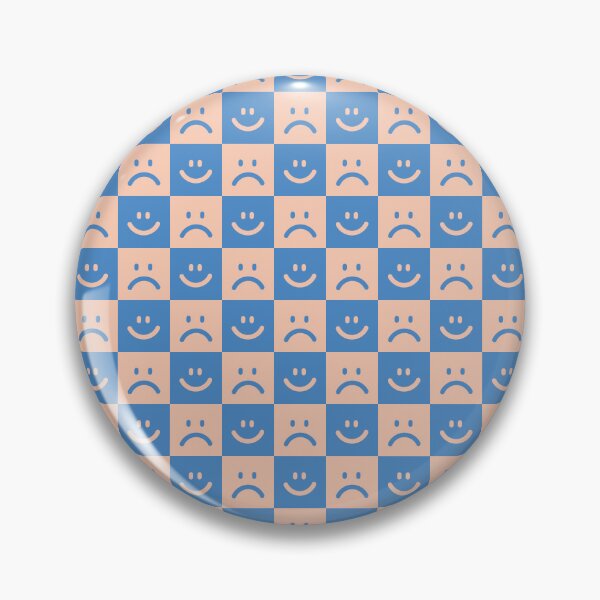 Item preview, Smilies In Square Pattern - Peachy & Soft Blue designed and sold by ZANGRAM.
