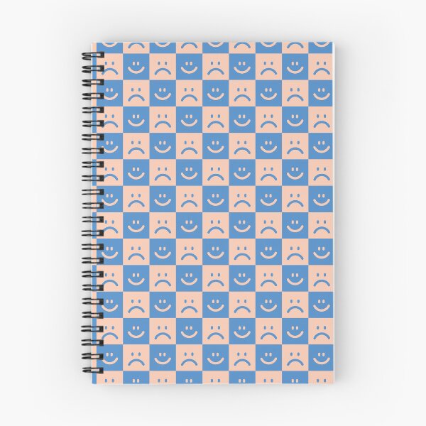 Item preview, Smilies In Square Pattern - Peachy & Soft Blue designed and sold by ZANGRAM.