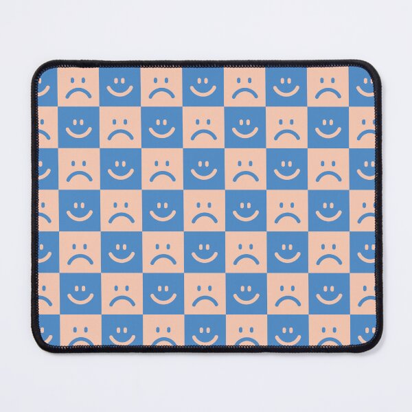 Item preview, Smilies In Square Pattern - Peachy & Soft Blue designed and sold by ZANGRAM.
