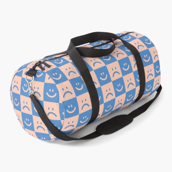 Item preview, Smilies In Square Pattern - Peachy & Soft Blue designed and sold by ZANGRAM.