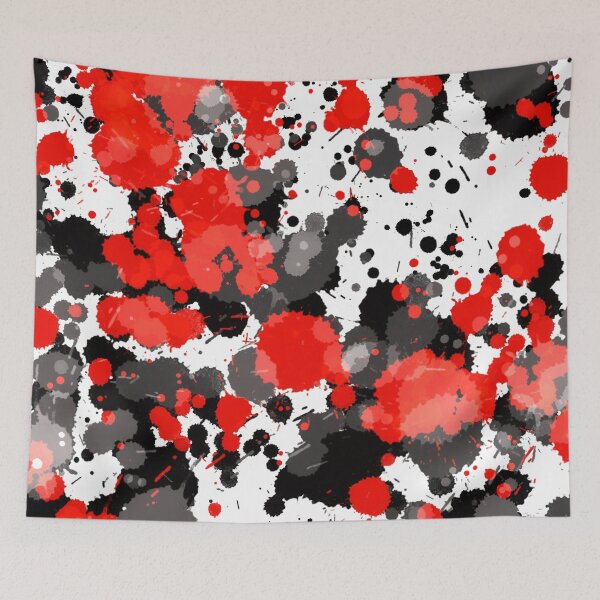 Item preview, Red Black Paint Splatter designed and sold by SparkyMae.