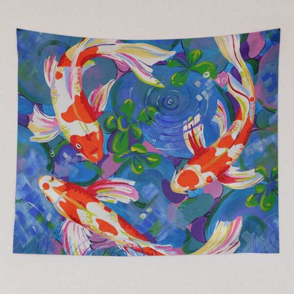 Item preview, Koi - Acrylic koi fish painting  designed and sold by marrydaviss.