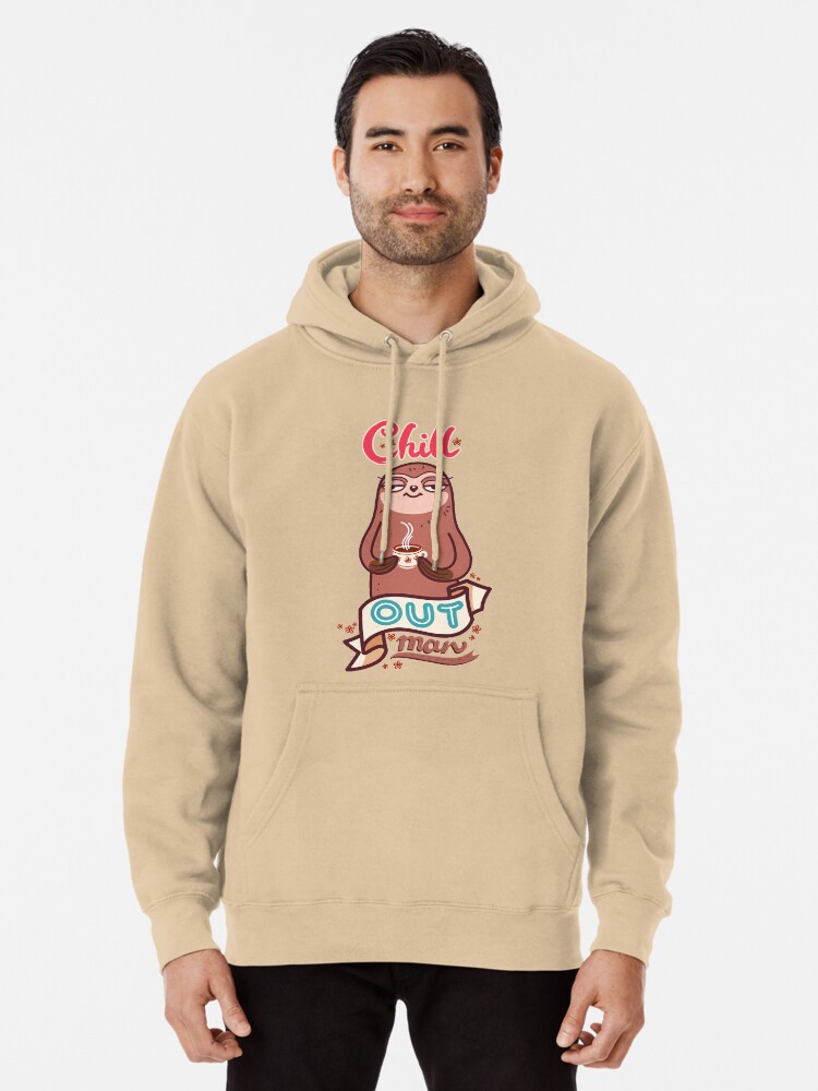 Thumbnail 1 of 5, Pullover Hoodie, Chill Sloth designed and sold by 7115.