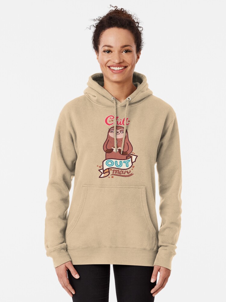 Thumbnail 2 of 5, Pullover Hoodie, Chill Sloth designed and sold by 7115.