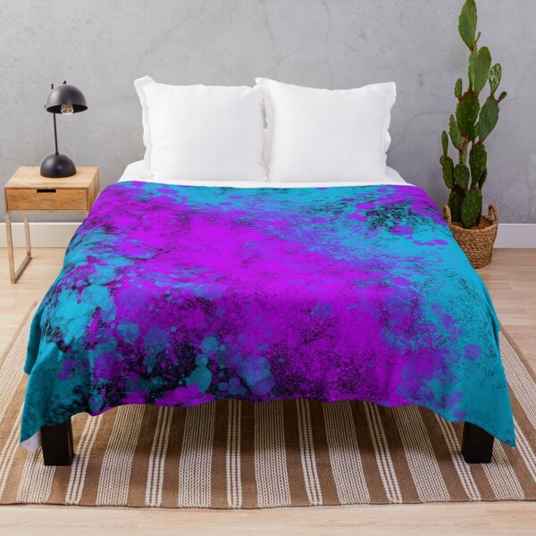 Item preview, Blue Purple Splatter Spray Paint on Black designed and sold by that5280lady.